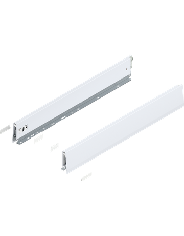 MERIVOBOX Zarge, Höhe M (91 mm), NL=600 mm, links/rechts, seidenweiss matt - Blum