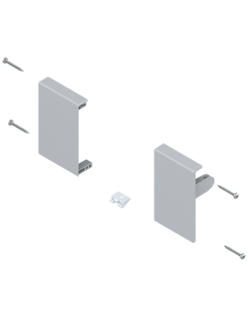 TANDEMBOX Fronthalter, Höhe M, für Innenschubkasten, links/rechts, für TANDEMBOX antaro, weissgrau