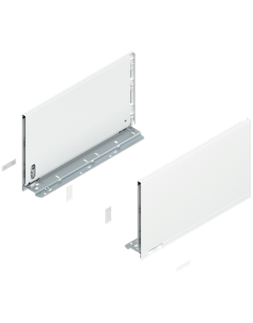 LEGRABOX Zarge, Höhe F (241 mm), NL=400 mm, links/rechts, für LEGRABOX pure, seidenweiss matt