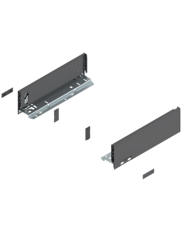 LEGRABOX Zarge, Höhe M (90.5 mm), NL=300 mm, links/rechts, für LEGRABOX pure, oriongrau matt - Blum