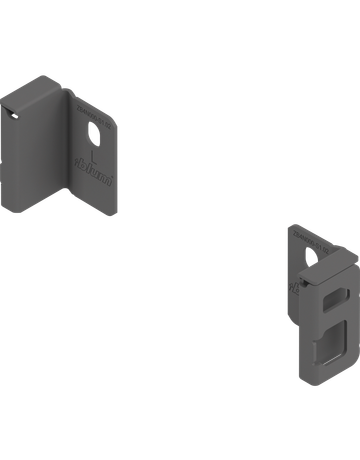 MERIVOBOX Holzrückwandhalter, Höhe N (82,5 mm), links/rechts, oriongrau matt