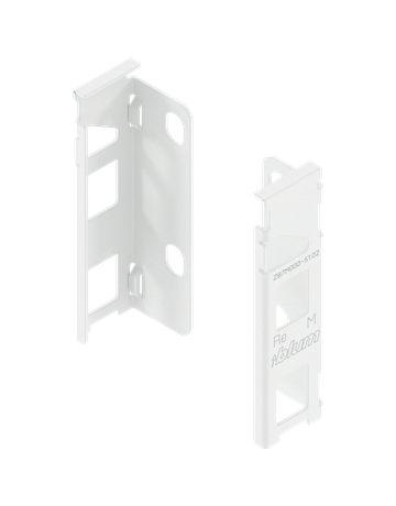 LEGRABOX Holzrückwandhalter, Höhe M (106 mm), links/rechts, seidenweiss matt