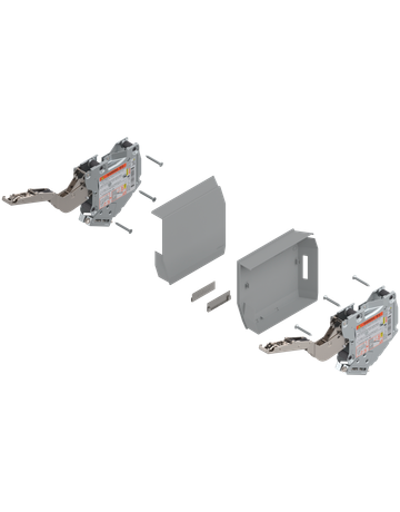 Bild AVENTOS HK-S Hochklappe, Kraftspeicher (Set), LF=960-2215 (bei 2 Stück), zum Schrauben, für TIP-ON, hellgrau/inox-g. - Blum-1