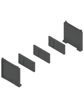 AMBIA-LINE Flaschenset, für LEGRABOX/MERIVOBOX, oriongrau matt