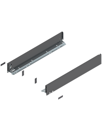 LEGRABOX Zarge, Höhe M (90.5 mm), NL=600 mm, links/rechts, für LEGRABOX pure, oriongrau matt