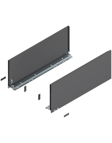 LEGRABOX Zarge, Höhe F (241 mm), NL=600 mm, links/rechts, für LEGRABOX pure, oriongrau matt