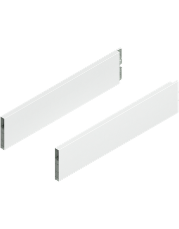 MERIVOBOX BOXCAP, NL=450 mm, Höhe E, links/rechts, seidenweiss matt - Blum