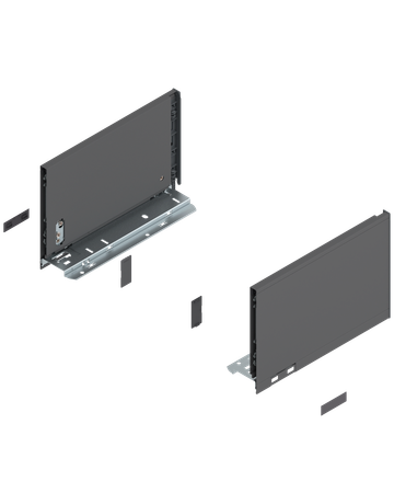 LEGRABOX Zarge, Höhe C (177 mm), NL=270 mm, links/rechts, für LEGRABOX pure, oriongrau matt - Blum