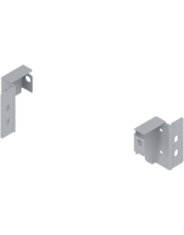 TANDEMBOX Holzrückwandhalter, Höhe N (81,5 mm), links/rechts, R9006 weissalumin.