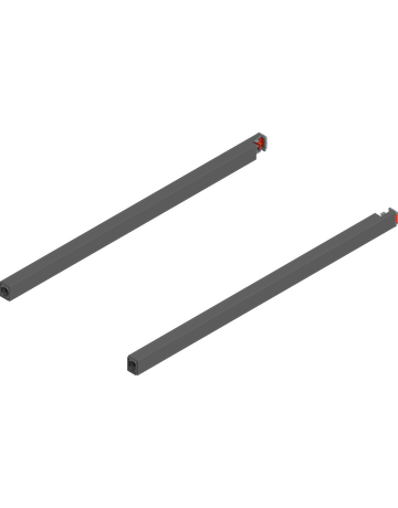 MERIVOBOX Längsreling, NL=400 mm, links/rechts, oriongrau matt - Blum