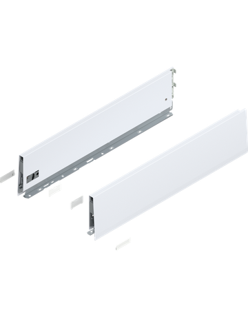 MERIVOBOX Zarge, Höhe K (129 mm), NL=550 mm, links/rechts, seidenweiss matt - Blum