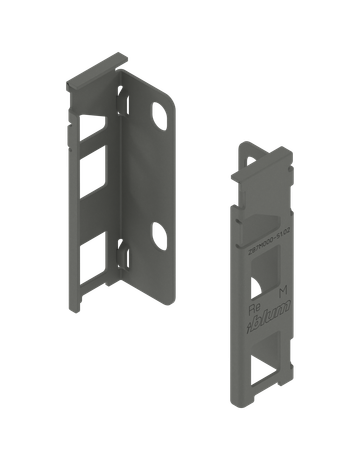 LEGRABOX Holzrückwandhalter, Höhe M (106 mm), links/rechts, oriongrau matt