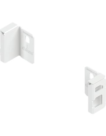 MERIVOBOX Holzrückwandhalter, Höhe N (82,5 mm), links/rechts, seidenweiss matt