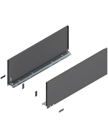 LEGRABOX Zarge, Höhe F (241 mm), NL=650 mm, links/rechts, für LEGRABOX pure, oriongrau matt - Blum