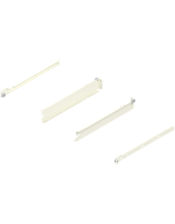 METABOX Stahlzarge, N (54 mm), Teilauszug, NL=350 mm, Schraubversion, links/rechts, R9001 cremeweiss