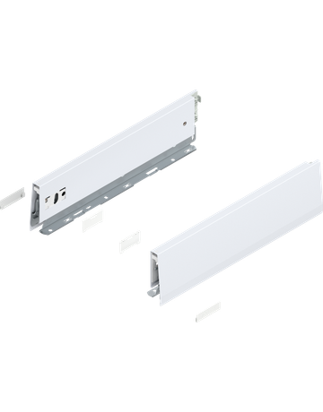 MERIVOBOX Zarge, Höhe M (91 mm), NL=350 mm, links/rechts, seidenweiss matt - Blum