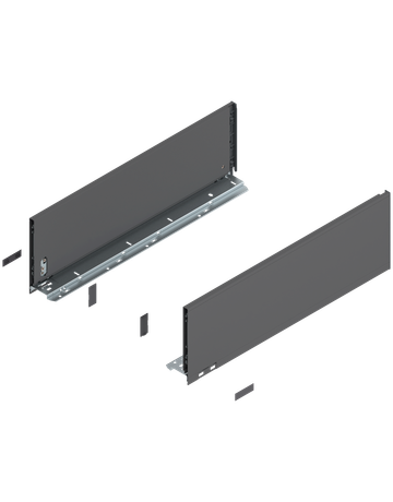 LEGRABOX Zarge, Höhe C (177 mm), NL=550 mm, links/rechts, für LEGRABOX pure, oriongrau matt