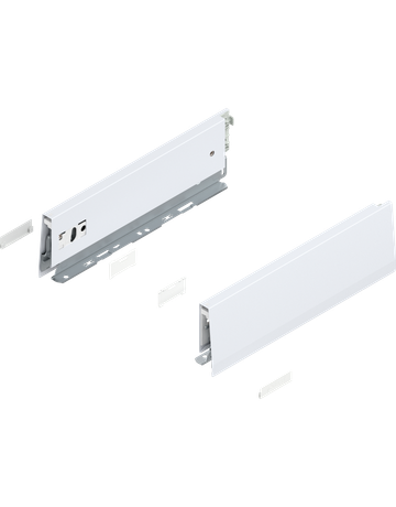 MERIVOBOX Zarge, Höhe M (91 mm), NL=300 mm, links/rechts, seidenweiss matt - Blum