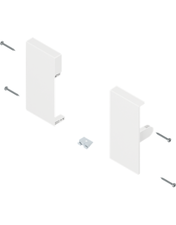 TANDEMBOX Fronthalter, Höhe K, für Innenschubkasten, links/rechts, für TANDEMBOX antaro, seidenweiss