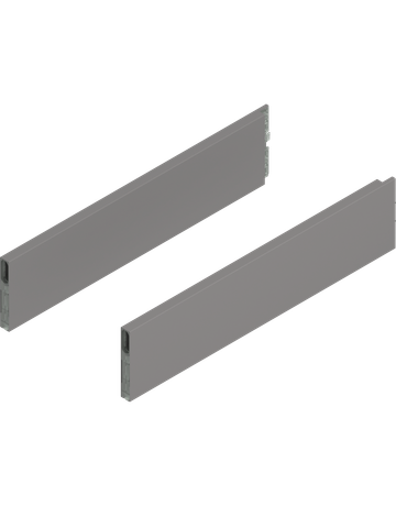 MERIVOBOX BOXCAP, NL=450 mm, Höhe E, links/rechts, indiumgrau matt - Blum