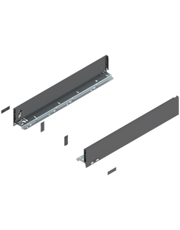 LEGRABOX Zarge, Höhe M (90.5 mm), NL=550 mm, links/rechts, für LEGRABOX pure, oriongrau matt