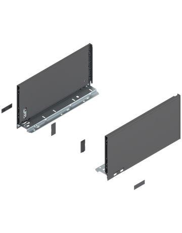 LEGRABOX Zarge, Höhe C (177 mm), NL=350 mm, links/rechts, für LEGRABOX pure, oriongrau matt - Blum