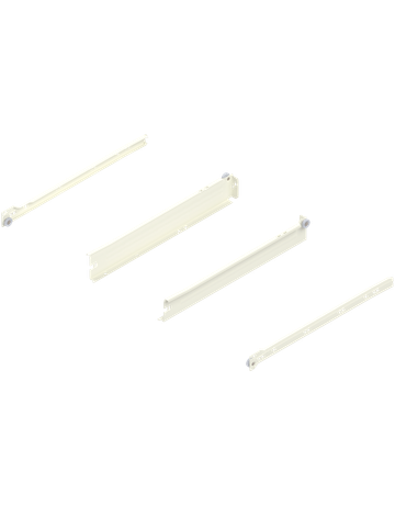 METABOX Stahlzarge, N (54 mm), Teilauszug, NL=400 mm, Schraubversion, links/rechts, R9001 cremeweiss