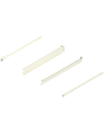 METABOX Stahlzarge, N (54 mm), Teilauszug, NL=450 mm, Schraubversion, links/rechts, R9001 cremeweiss