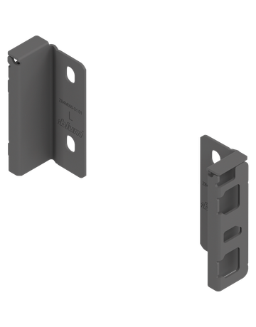 MERIVOBOX Holzrückwandhalter, Höhe M (108 mm), links/rechts, oriongrau matt