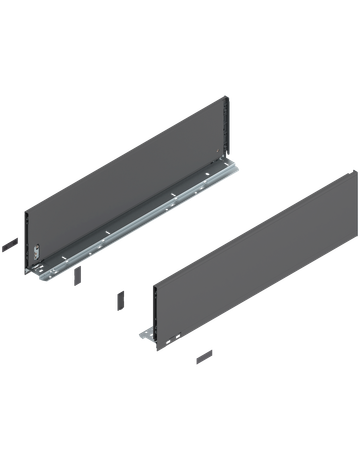 LEGRABOX Zarge, Höhe C (177 mm), NL=650 mm, links/rechts, für LEGRABOX pure, oriongrau matt - Blum