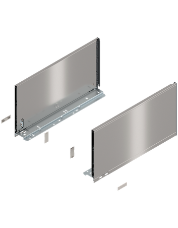 LEGRABOX Zarge, Höhe F (241 mm), NL=450 mm, links/rechts, für LEGRABOX pure, inox-gebür.-lackiert - Blum