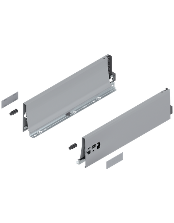 TANDEMBOX Zarge, Höhe K (115 mm), NL=400 mm, links/rechts, für TANDEMBOX antaro, R9006 weissalumin.