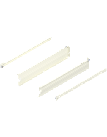 METABOX Stahlzarge, M (86 mm), Teilauszug, NL=500 mm, Schraubversion, links/rechts, R9001 cremeweiss