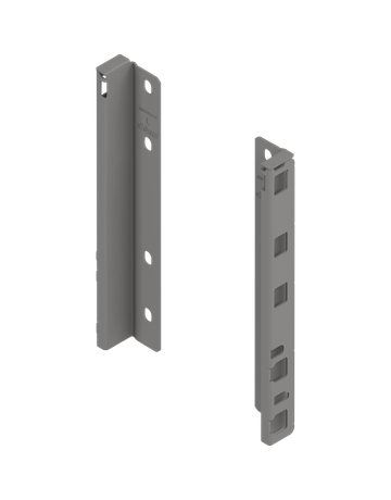 MERIVOBOX Holzrückwandhalter, Höhe E (209 mm), links/rechts, indiumgrau matt