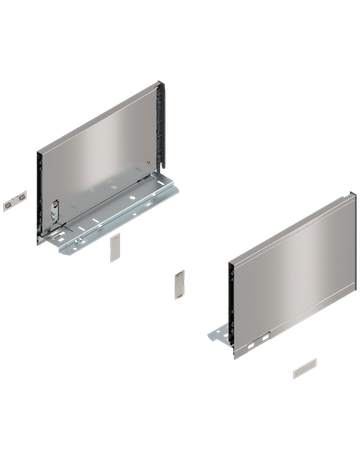 LEGRABOX Zarge, Höhe C (177 mm), NL=270 mm, links/rechts, für LEGRABOX pure, inox-gebür.-lackiert - Blum