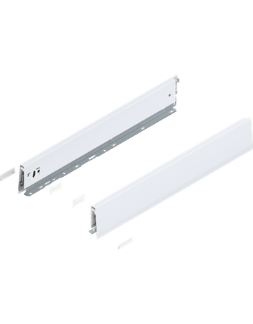 MERIVOBOX Zarge, Höhe M (91 mm), NL=550 mm, links/rechts, seidenweiss matt - Blum