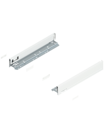 LEGRABOX Zarge, Höhe N (66.5 mm), NL=400 mm, links/rechts, für LEGRABOX pure, seidenweiss matt - Blum