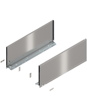 LEGRABOX Zarge, Höhe F (241 mm), NL=600 mm, links/rechts, für LEGRABOX pure, inox-gebür.-lackiert - Blum