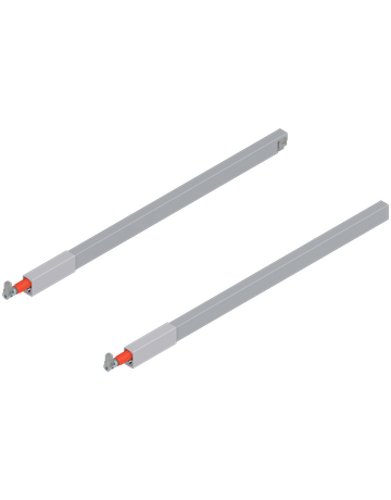 TANDEMBOX Längsreling (oben), für Frontauszug, NL=500 mm, links/rechts, für TANDEMBOX antaro, R9006 weissalumin.