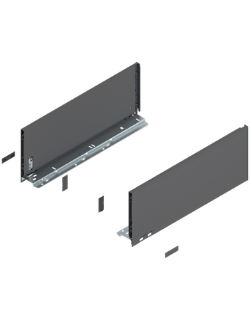 LEGRABOX Zarge, Höhe C (177 mm), NL=450 mm, links/rechts, für LEGRABOX pure, oriongrau matt