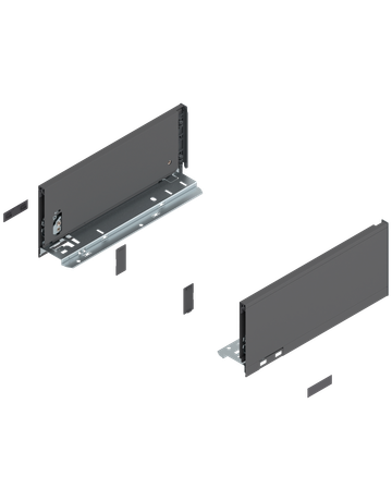 LEGRABOX Zarge, Höhe K (128.5 mm), NL=300 mm, links/rechts, für LEGRABOX pure, oriongrau matt - Blum