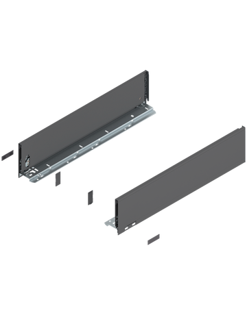 LEGRABOX Zarge, Höhe K (128.5 mm), NL=550 mm, links/rechts, für LEGRABOX pure, oriongrau matt