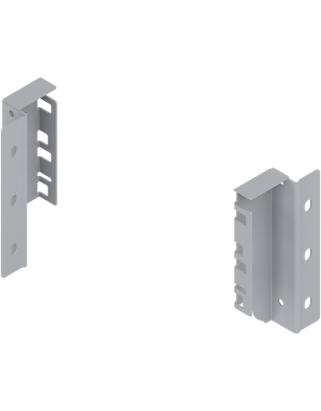 TANDEMBOX Holzrückwandhalter, Höhe K (128,5 mm), links/rechts, R9006 weissalumin.