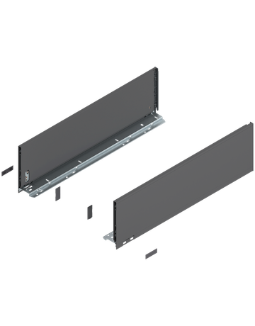 LEGRABOX Zarge, Höhe C (177 mm), NL=600 mm, links/rechts, für LEGRABOX pure, oriongrau matt