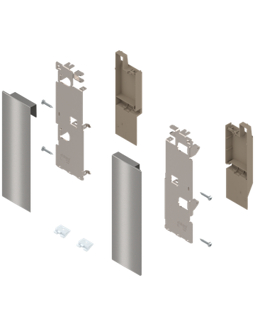 LEGRABOX Fronthalter, Höhe C, für Innenauszug mit Reling, links/rechts, für LEGRABOX free, inox-gebür.-lackiert