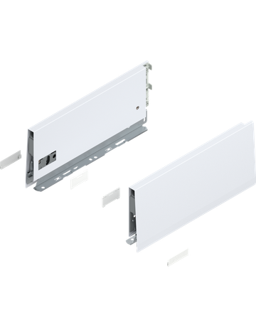 MERIVOBOX Zarge, Höhe K (129 mm), NL=300 mm, links/rechts, seidenweiss matt - Blum