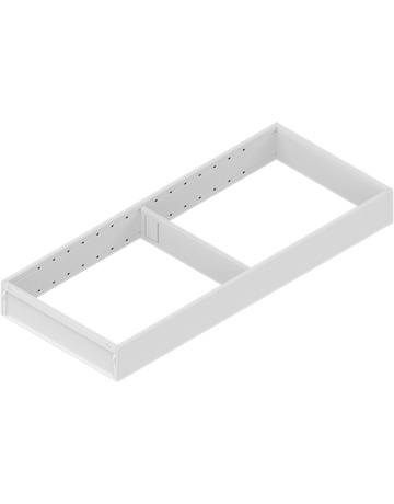 AMBIA-LINE Rahmen, für LEGRABOX/MERIVOBOX Schubkasten, Stahl, NL=500 mm, Breite=200 mm, seidenweiss matt