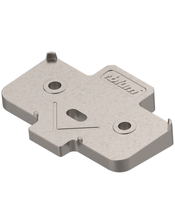 Winkelkeil, kreuzform, +5°, Schraubversion, Distanzstärke: 3 mm, vernickelt