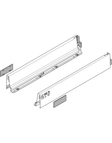 Bild TANDEMBOX Zarge, Höhe M (83 mm), NL=350 mm, links/rechts, für TANDEMBOX intivo/antaro, seidenweiss - Blum-1