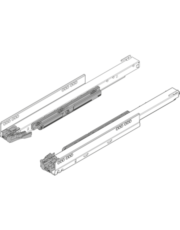 Bild LEGRABOX Korpusschiene mit TIP-ON, Vollauszug, 70 kg, NL=550 mm, links/rechts, verzinkt - Blum-1